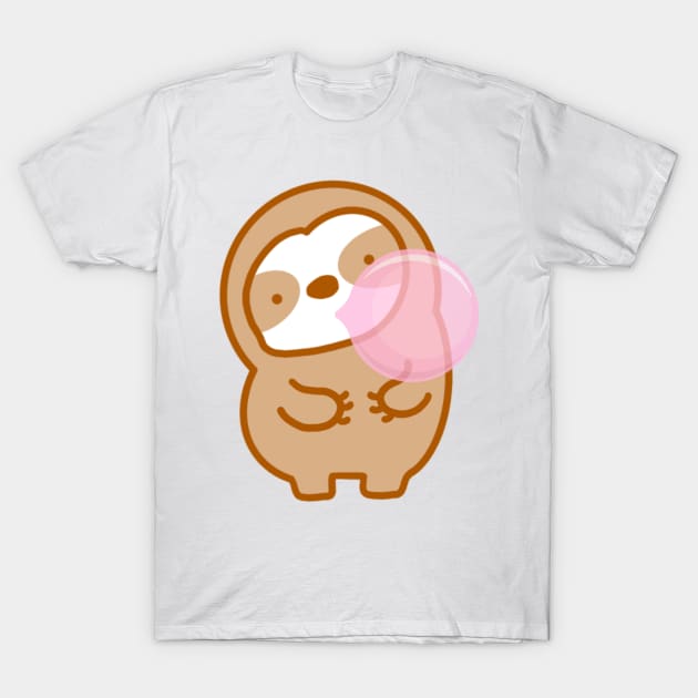 Cute Bubble Gum Sloth T-Shirt by theslothinme